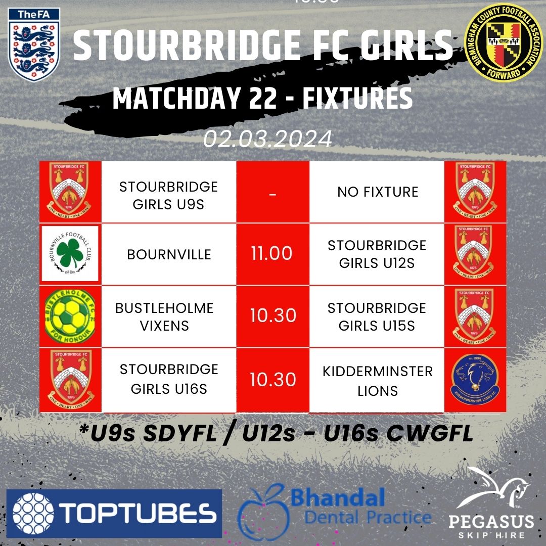 🔴 FIXTURES 🔴 Plenty of action for our teams tomorrow morning. Good luck, everyone! #Glassgirls 🔴⚪️