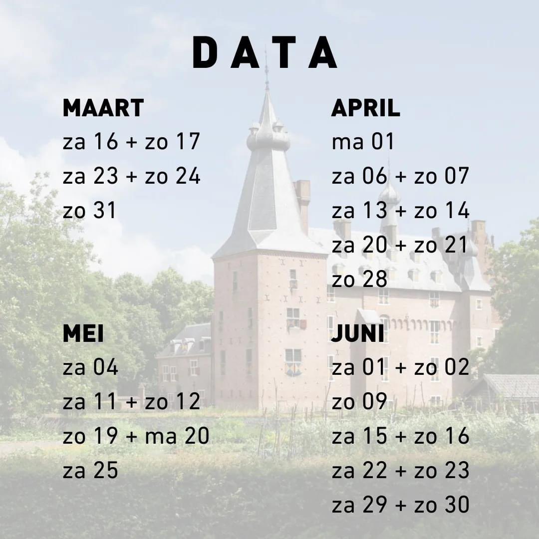&amp; NIEUW - Opgemerkt? Van gehoord? Nog twee weken en dan start het Boergondisch lunch- en kasteelarrangement. Op een aantal dagen na, alle zaterdagen en zondagen tot eind juni.

Vooraf reserveren is noodzakelijk via
glk.nl/activiteiten/k…