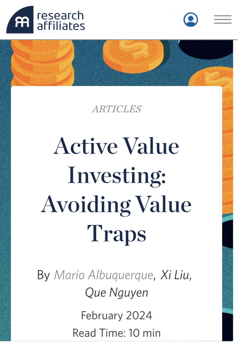 HiddenValueGems's tweet photo. An interesting study of 32-year stock performance based on valuation and the positive impact of adding Quality and Momentum to the stock selection.

“Value investors should recognize that merely buying and holding underpriced stocks may not be the optimal strategy.”

“Purging the cheapest stocks using momentum and quality signals increases the projected value premium to 5.2% per year using the same relative valuation model.”