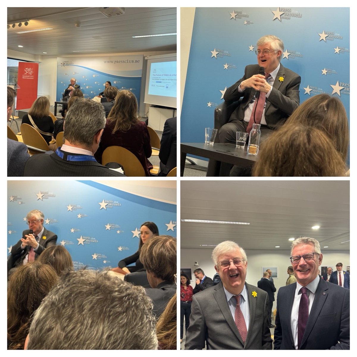 Great to hear and meet First Minister of Wales Mark Drakeford in Brussels.A really interesting, thoughtful and encouraging speech. Wish him well in his politics post FM role.