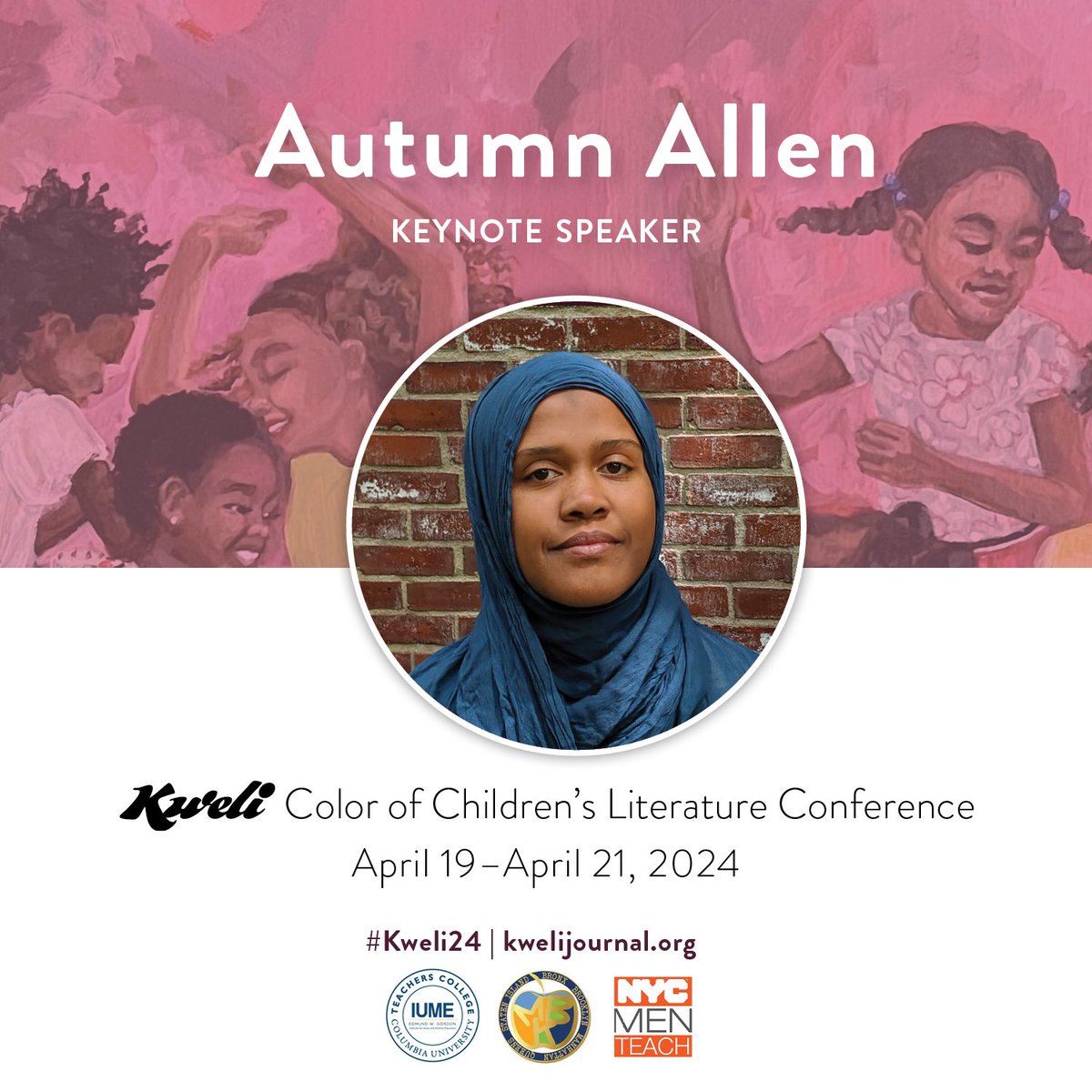 #Kweli24 Keynotes by @JasonReynolds83 (Carnegie Medal, NAACP Image Award), @AminaLuqman (Newbery Medal, Coretta Scott King Award), @mafiasafia (National Book Award Longlist, Arab American Book Award), debut author & Kweli alum, @AutumnAAllen (Kirkus Reviews Best YA Books in 2023)