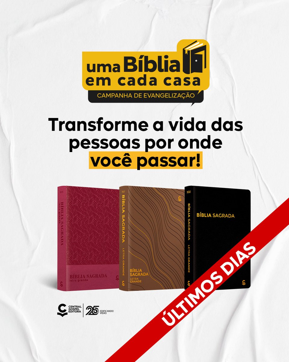 Descubra o prazer de se envolver com a Palavra de Deus de forma profunda e significativa com a Bíblia Clássica! 📖✨

Transforme sua experiência de leitura

Aproveite os últimos dias da campanha 'Uma Bíblia em Cada Casa'

E adquira já a sua!

editoracentralgospel.com