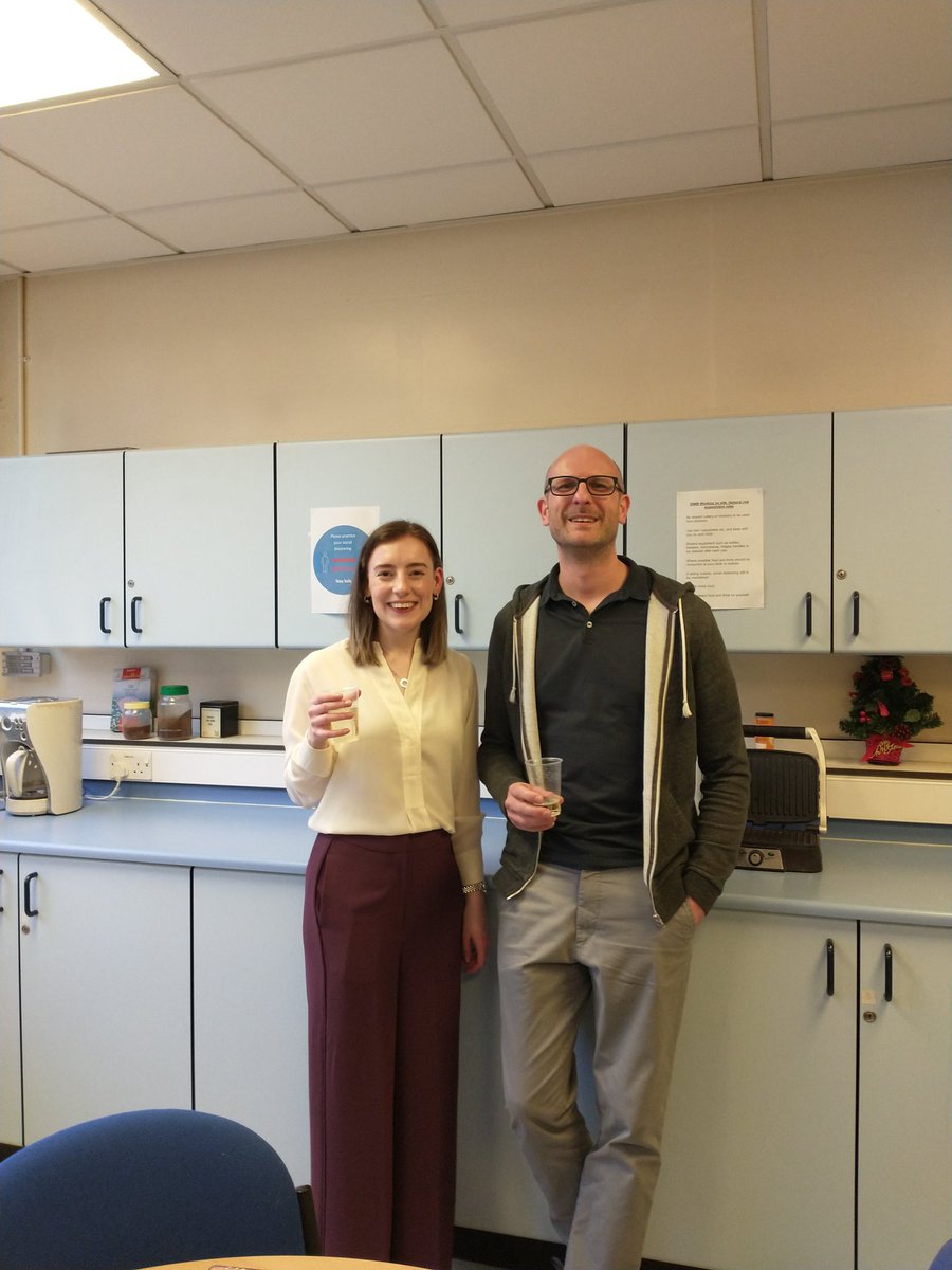 Copple_lab's tweet photo. Huge congratulations to @g__gregory for passing her PhD viva today! It's been a pleasure to be her supervisor over the past 4 years. And it's fantastic that she's now working as a post-doc in the group. Well done Dr Gregory 👏🏻🎉🍾 https://t.co/Zfd8U23F8x