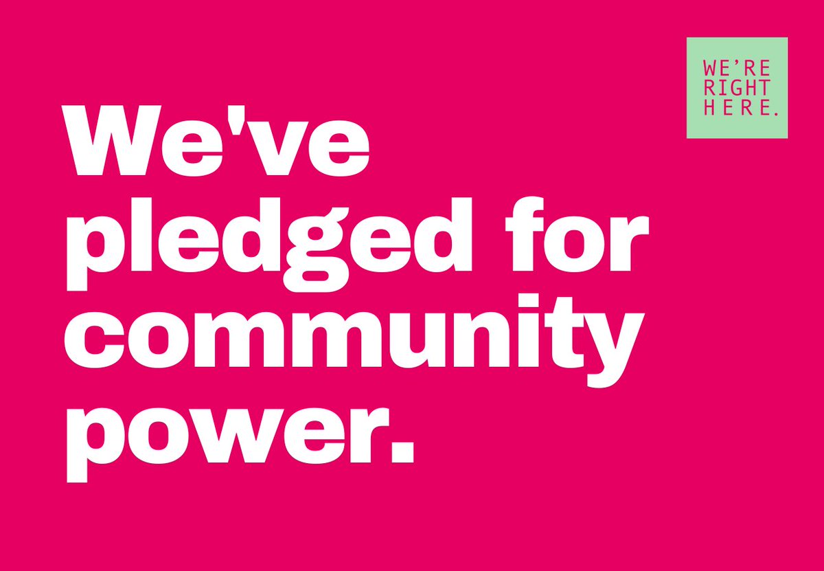 The more voices we have showing support for community power, the better chance we have of achieving the transformative change our country needs and deserves. Sign our Community Power Pledge on behalf of your organisation today ✍️ right-here.org/pledge/