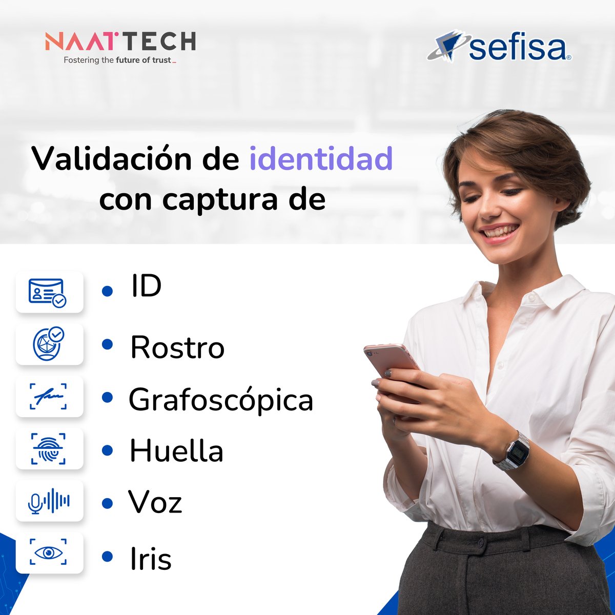 SefisaCA's tweet image. En un mundo cada vez más digitalizado, la seguridad y la confianza son fundamentales. #CloudIdentity está diseñada para garantizar que tus productos y servicios sean accesibles solo para las personas adecuadas, mientras ayuda a cumplir con las regulaciones legales.
#biometria