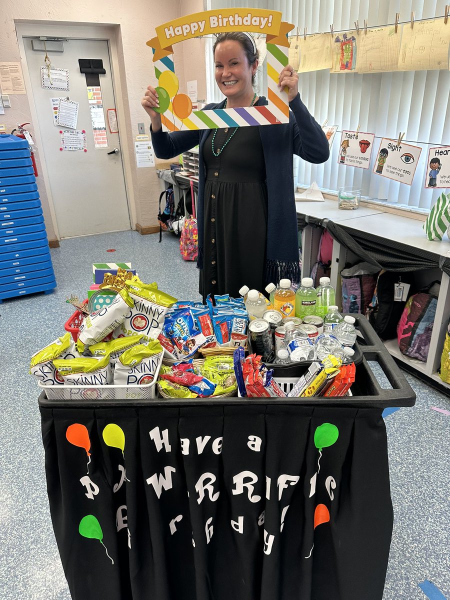 Birthday 🥳 Cart was out celebrating Mrs L. Sanchez and Ms. Girard today! @PrincipalPREPBC @Trulyluli