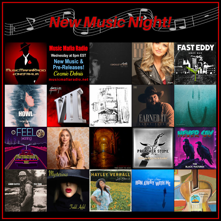 MusicMafiaRadio's tweet photo. Tonight at 8pm EST - Epic #NewMusic by #RobCole @rixplosion #FastEddy @IvoryBlueMusic1 @greyemusic #TRUE @larryfleet @coloroutmusic @thedoveraffair #PaigeKingJohnson @longstayband @PreacherStoneNC #TheBlackVulturesBand @Carter @ApfelTodd @hayleyvmusic @IAmJimenaArroyo @RicksArts https://t.co/2SX6KWkAK1