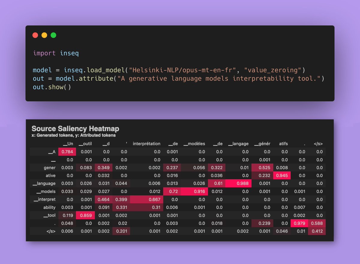 Value Zeroing, a faithful approach for analyzing context mixing in Transformers, is now available on @InseqLib main branch for all @huggingface text generation models! 🔀 🔍Paper introducing VZ: aclanthology.org/2023.eacl-main… 🐛VZ in Inseq: tinyurl.com/inseq-vz