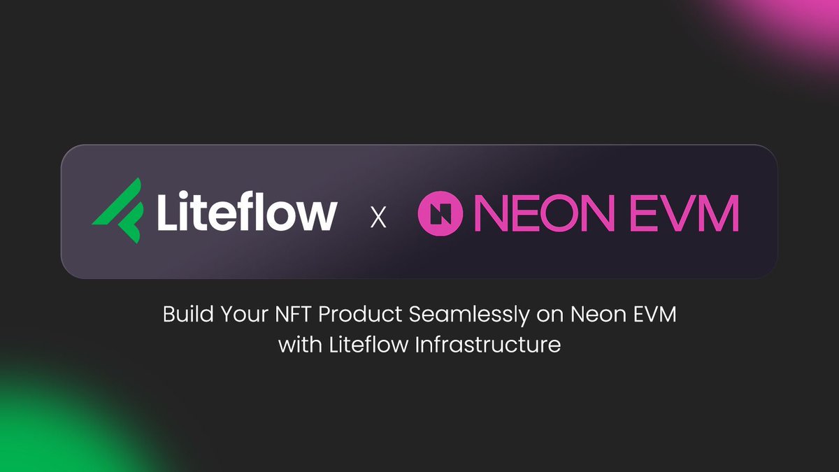 Polygon_Space1's tweet image. ✨ @Liteflowcom has integrated its NFT infrastructure to @Neon_EVM
✨ #Liteflow is an extensive infrastructure platform tailored for the development and operation of Non-Fungible Token (NFT)-based applications
🔽VISIT
liteflow.com