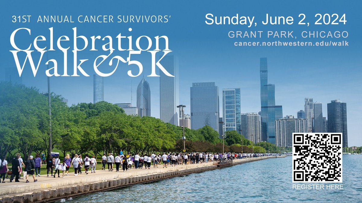 Registration is open for our 2024 Cancer Survivors’ Celebration Walk & 5K! Join the celebration on Sunday, June 2 in Chicago’s Grant Park! bit.ly/49Pv50O #LurieCelebrates #NationalCancerSurvivorsDay