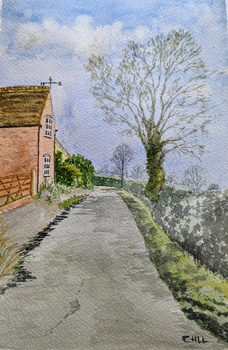 The Lane - finished this little watercolour today. 🎨#Knowle