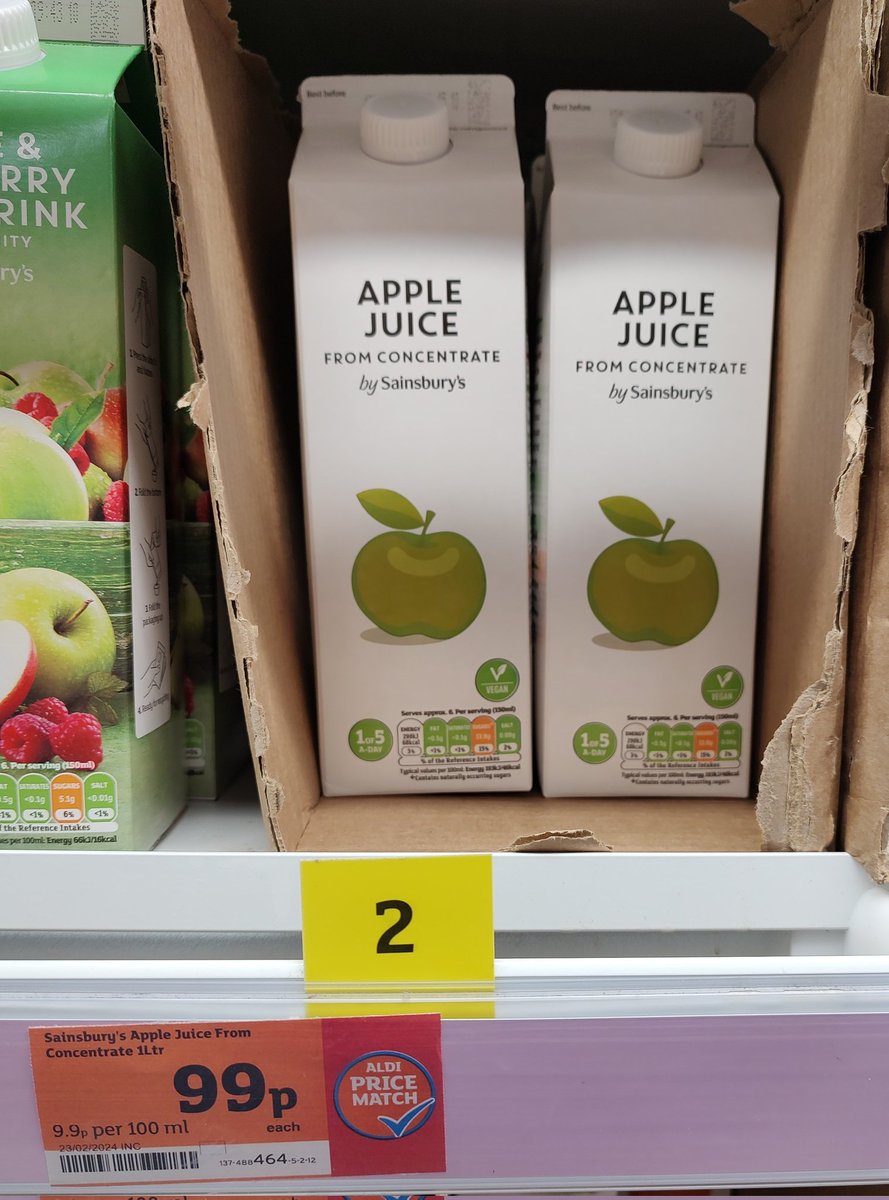 Jacko_Pea's tweet photo. @sainsburys interesting how your Aldi Price Match means some of your items actually increase in price. This was 85p last week! https://t.co/GC7AdC3Xax
