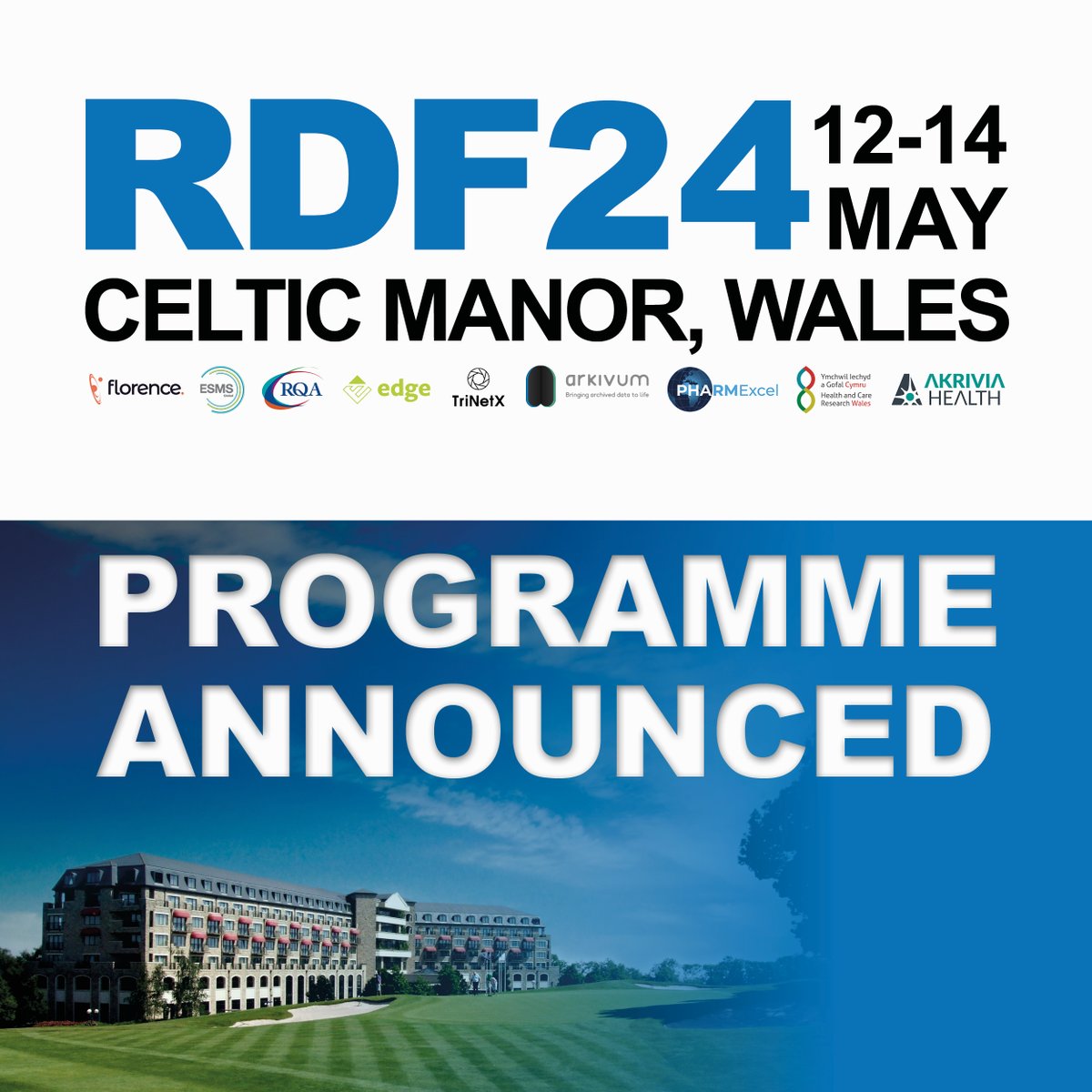 The Research &amp; Development Forum is delighted to announce that the programme for RDF24 is now available.

#RDF24 will see two full days of content, as well as Sunday activities, taking place at Celtic Manor, Wales.

Discover the programme here: rdfconference.org/rdf24-programm…
