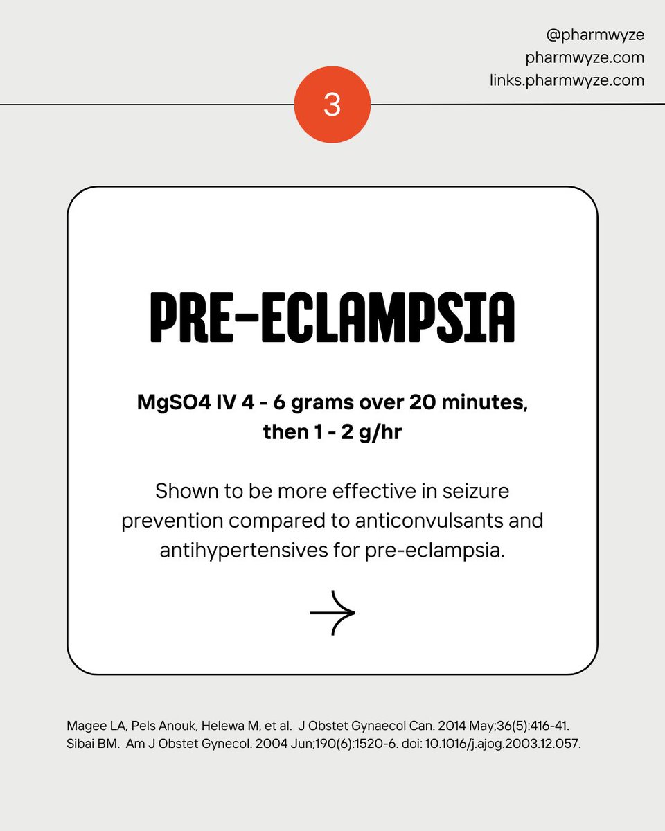 📢 Magnesium has shown to decrease the need for hospitalization in asthma exacerbations, superior for seizure prevention in pre-eclampsia, effectively treat atrial fibrillaton and TdP, and reduces migraine attacks/severity. #TwitterX #Medtwitter