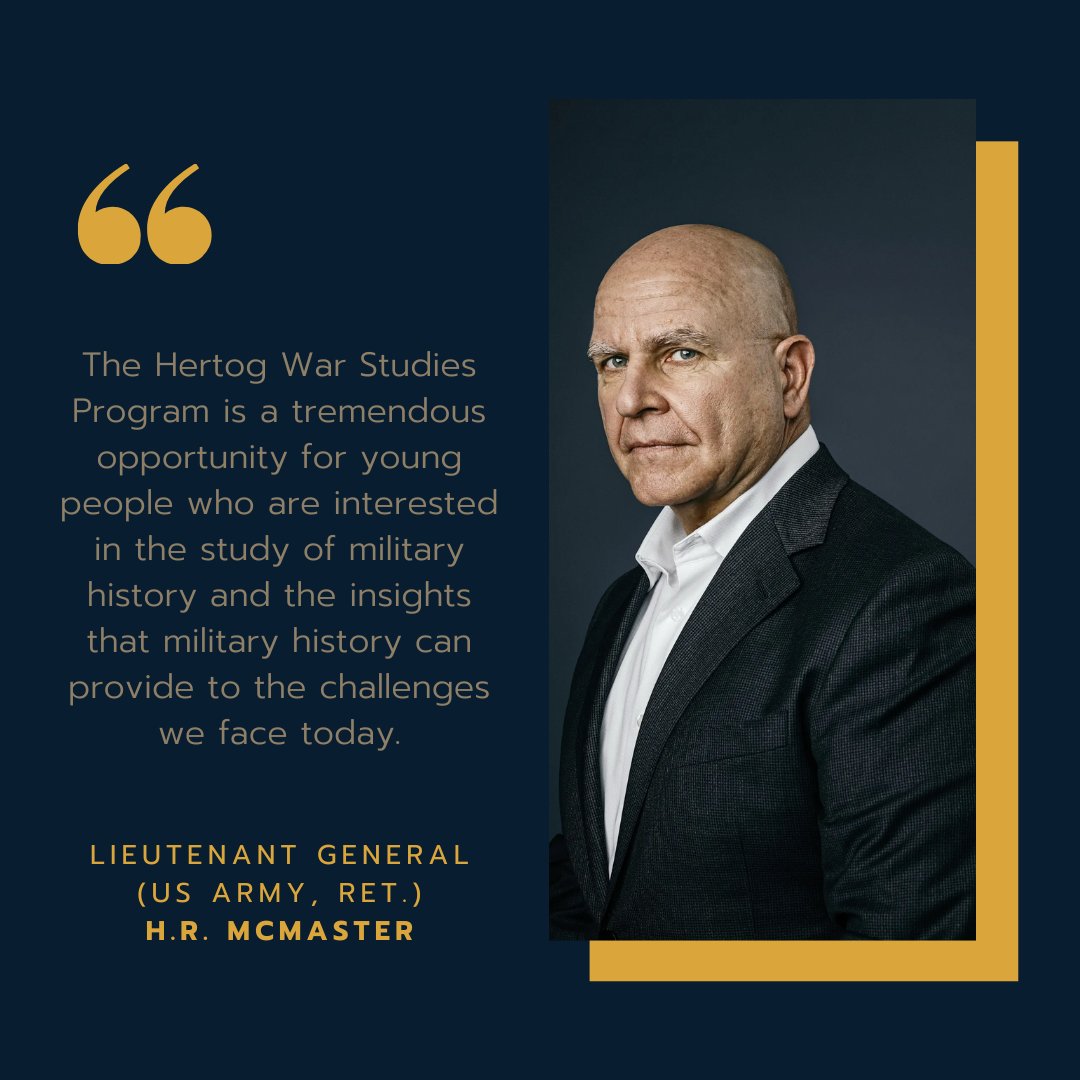 ISW is still accepting applications for the Hertog War Studies Program (HWSP)! Study the theory, practice, organization and control of war and military force, with distinguished senior leaders in the national security and military community, such as @LTGHRMcMaster. 1/2