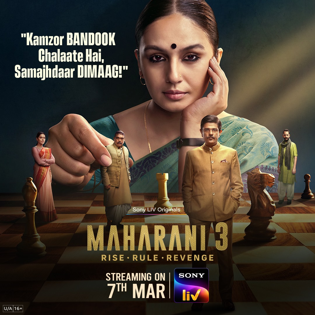 Aa rahi hai Maharani!👑 Will she checkmate her enemies? #MaharaniS3 streaming from 7th March on Sony LIV