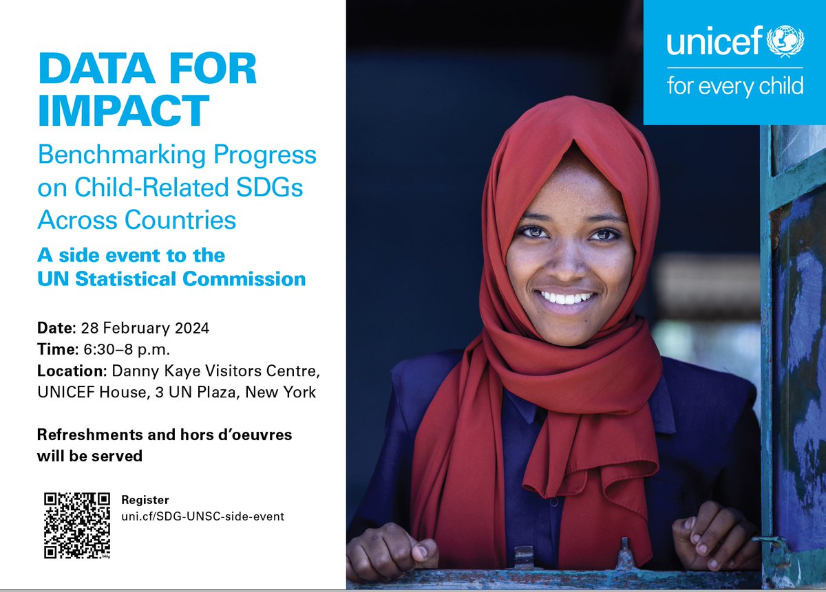 Join us this evening! #UN55SC @UNICEFData @ibgecomunica @UNESCOstat @HDRUNDP @worldbankdata