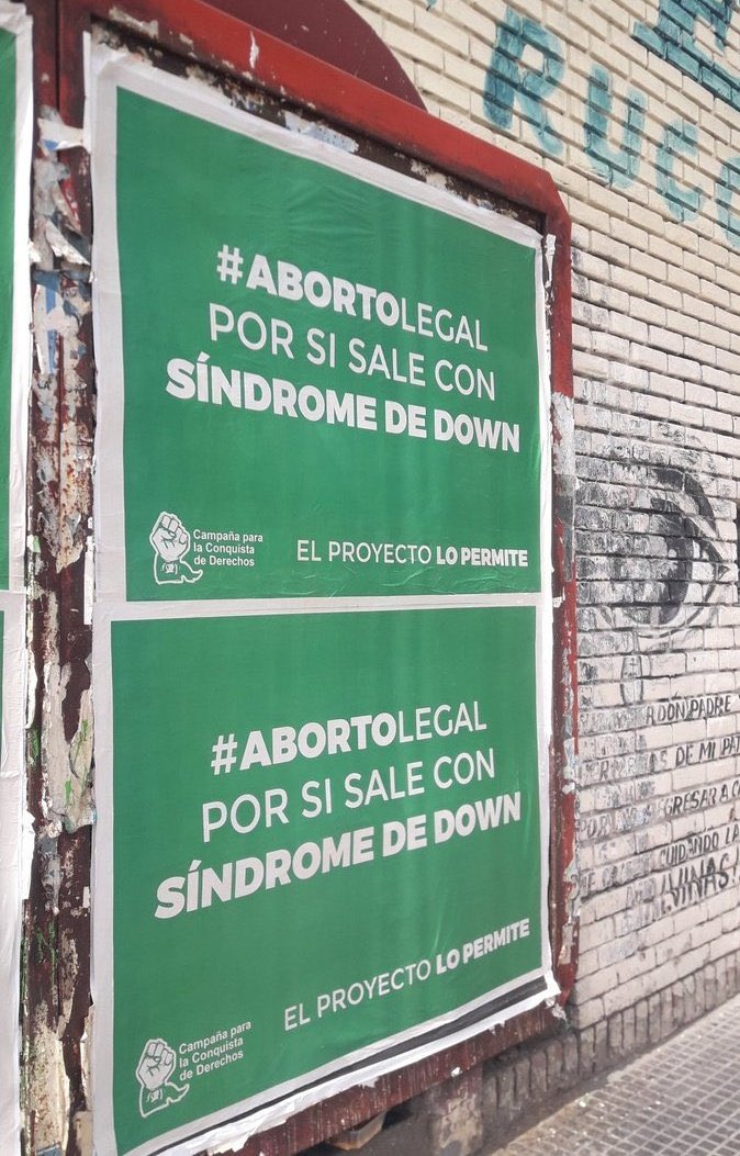 Nunca olviden que las mismas que repudian un supuesto like de Milei burlándose del síndrome de down, son las mismas que empapelaron la ciudad con estos carteles, y muchos de ustedes festejaron. Memoria.👇👊💣