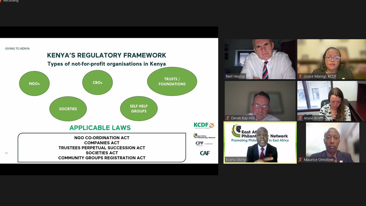 In session: Our CEO @washevans provides a detailed exposition on the legalities governing non-profits in Kenya. Grasp the strategic complexities of the regulatory frameworks pivotal to philanthropic efficacy! 💥

@Caf @CAFAmerica @KCDF @CPFKenya @moritzo2000 @GraceWMaingi