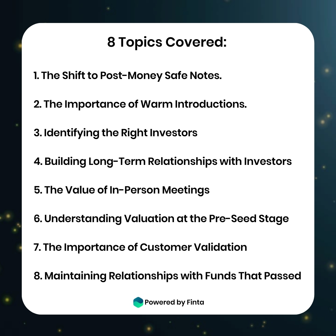 Did you catch Finta's Fundraising Office Hours with Yash Rohera from Surface Ventures?

Find the recap on Finta's Blog: trustfinta.com/blog/vc-office…