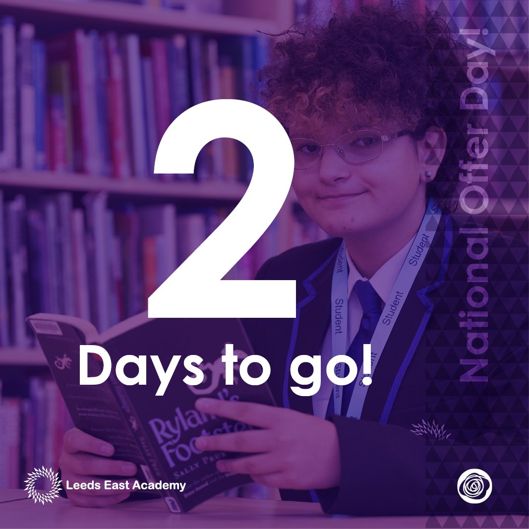 Friday marks a significant day for families across Leeds as it's National Offer Day! 🎈 Don't forget to keep an eye on your emails for your offer from Leeds East Academy on Friday. We can't wait to welcome new faces to our school community! #NationalOfferDay #NewChapter