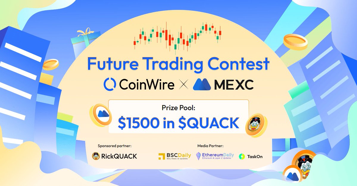 crypto_ninjas's tweet image. 📢Coinwire X RichQuack: Future Trading Contest

Together with @RichQuack, we are thrilled to host the trading contest on @MEXC_Official🚀

💸 PRIZES: $1,500 in $QUACK for Top 20 traders

⌛️ Duration: Feb 28 - Mar 31

Event entrance ⤵️
coinwire.com/mexc-trading-c…