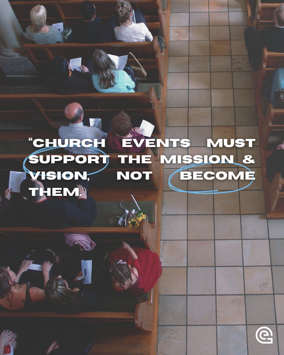 theequipgroup's tweet photo. Your events in your church ministries need to hold value in that they fuel the mission and the vision. Far too often, pulling off great events can become the mission and vision itself! https://t.co/tAC4sC1wNi