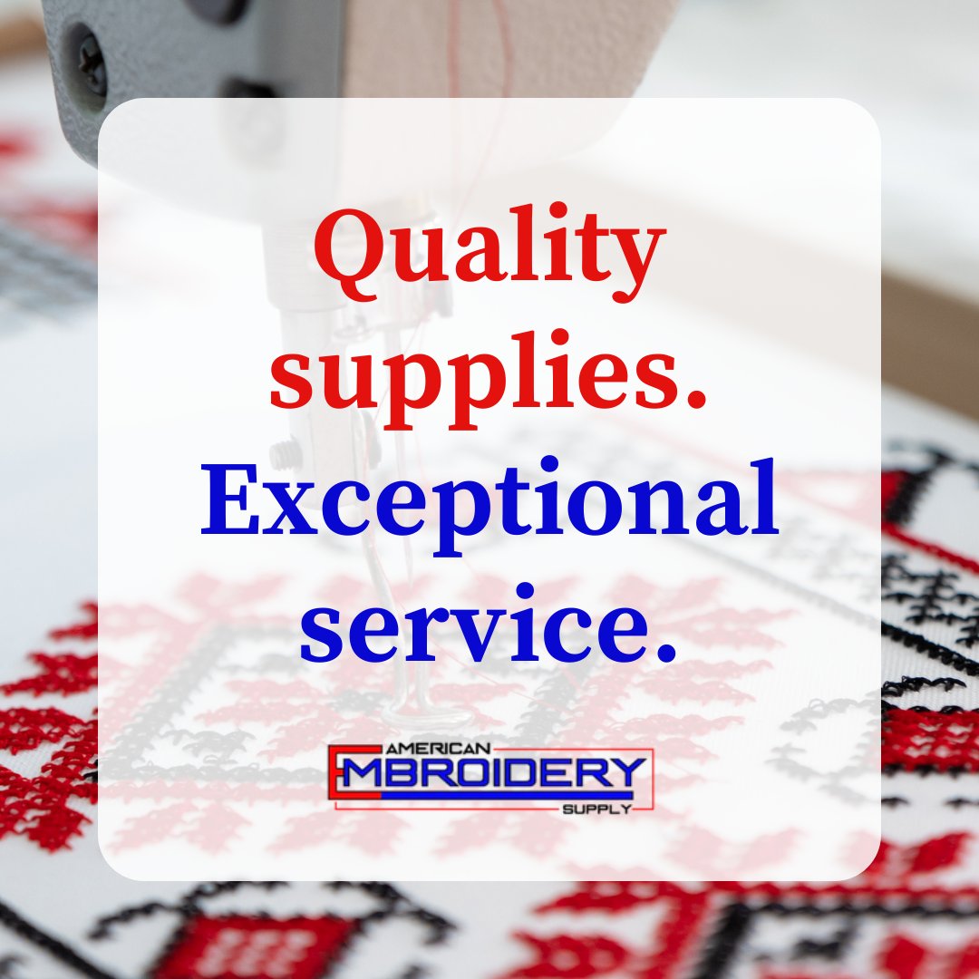 The cornerstone of American Embroidery Supply is our ability to offer both high quality embroidery supplies and exceptional customer service. Shop our bestsellers today at americanemb.com. 

#americanembroiderysupply #embroiderysupply #monograms #machineembroidery