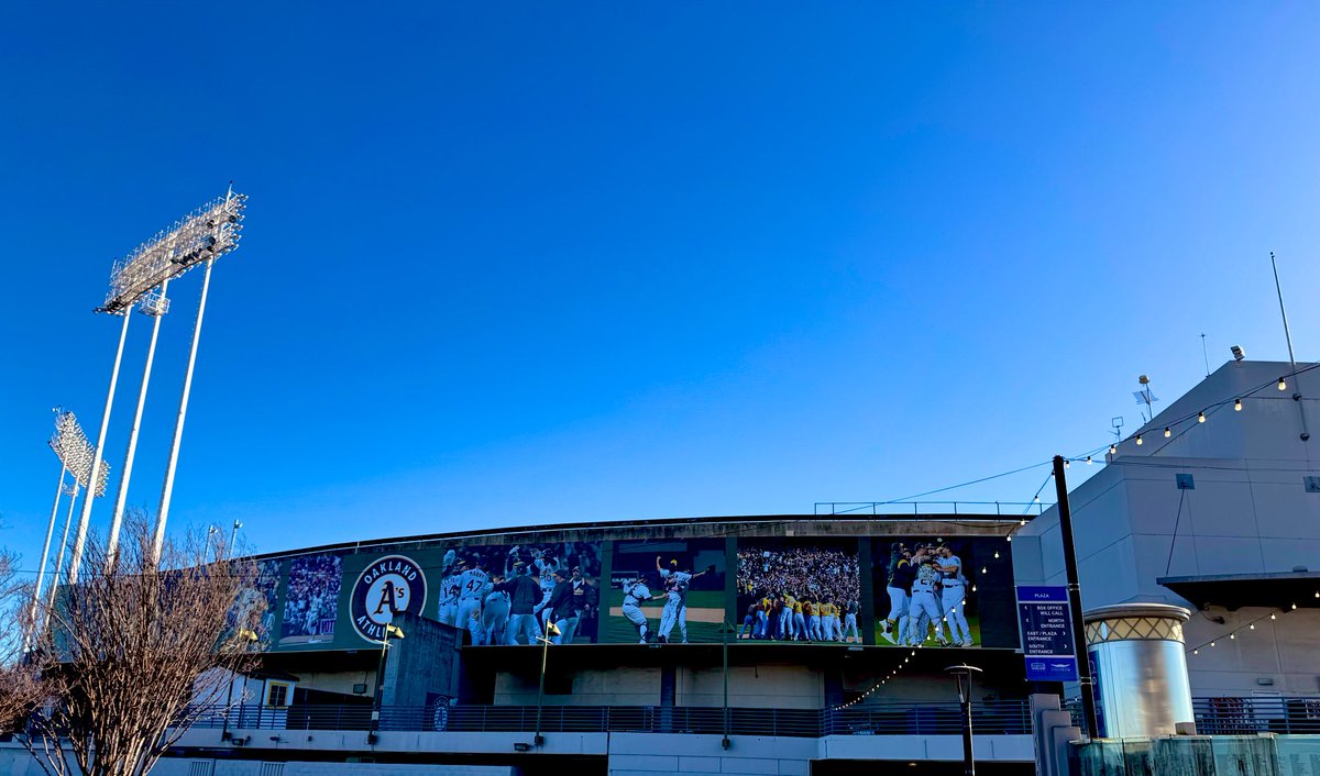 DaveKaval's tweet image. Great looking new sign at the Coliseum honoring our many historic moments in Oakland! @Athletics The 2024 season will be a celebration of our fifty plus years in Oakland! See you at the ballpark! ⚾️⚾️⚾️