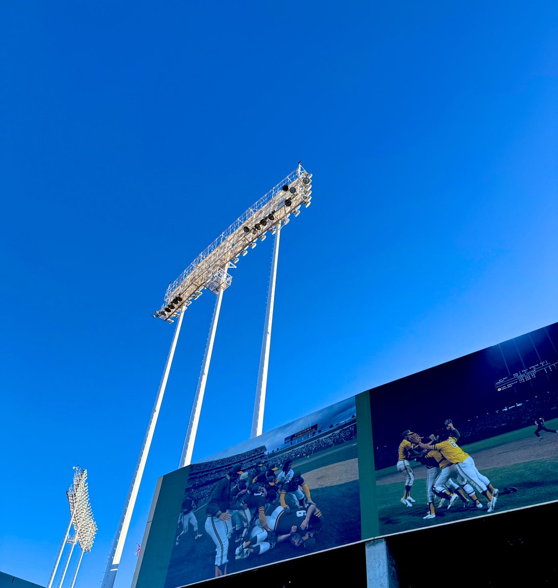 DaveKaval's tweet image. Great looking new sign at the Coliseum honoring our many historic moments in Oakland! @Athletics The 2024 season will be a celebration of our fifty plus years in Oakland! See you at the ballpark! ⚾️⚾️⚾️