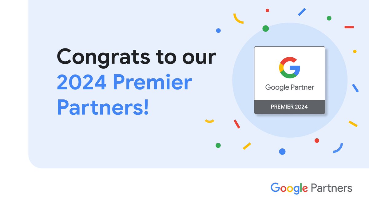 We’re proud to announce our 2024 Google Premier Partners.

Visit the directory to find the right partner to help grow your business with Google Ads → goo.gle/42WrjjS  📈 #GooglePartners