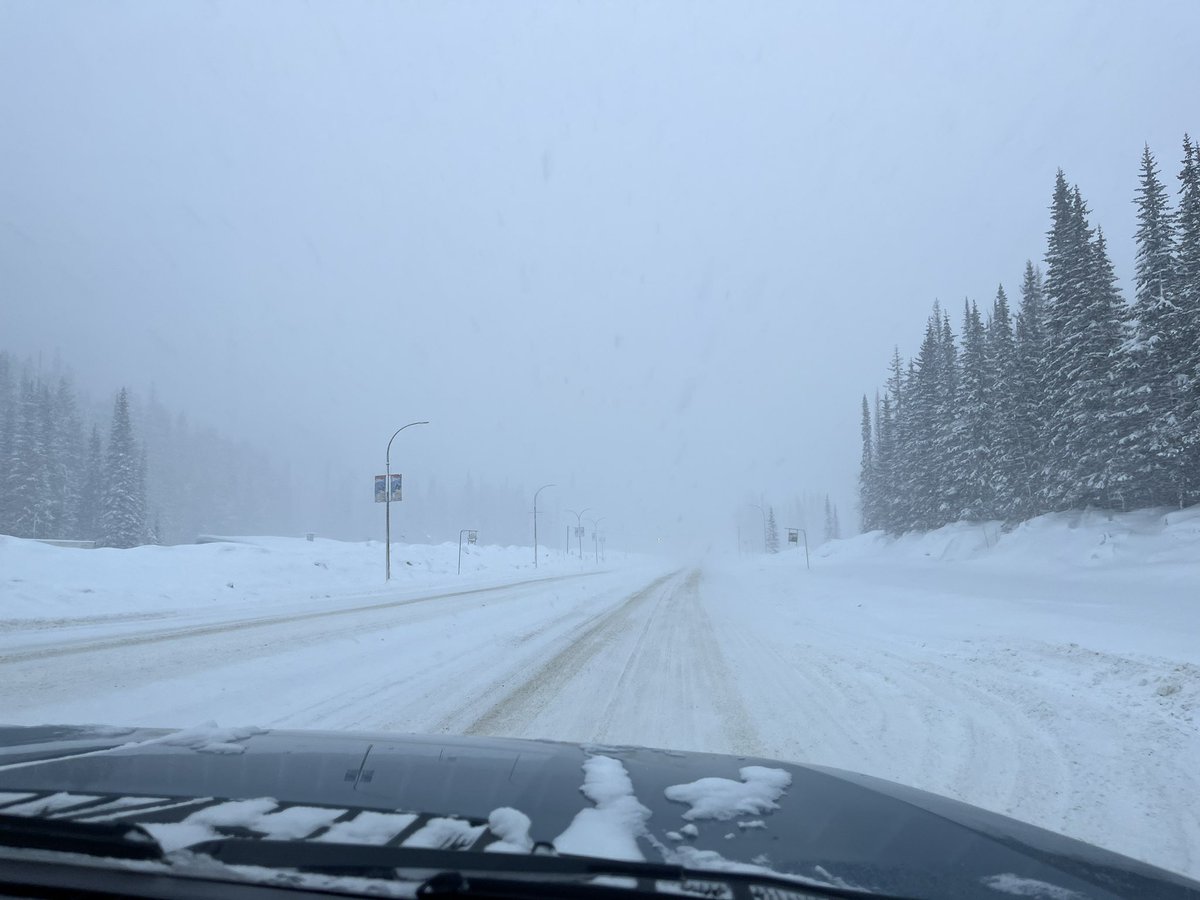 Hey @DriveBC Transcanada at Roger’s Pass is pretty marginal. But the highway crew is doing a great job. Drive safe.