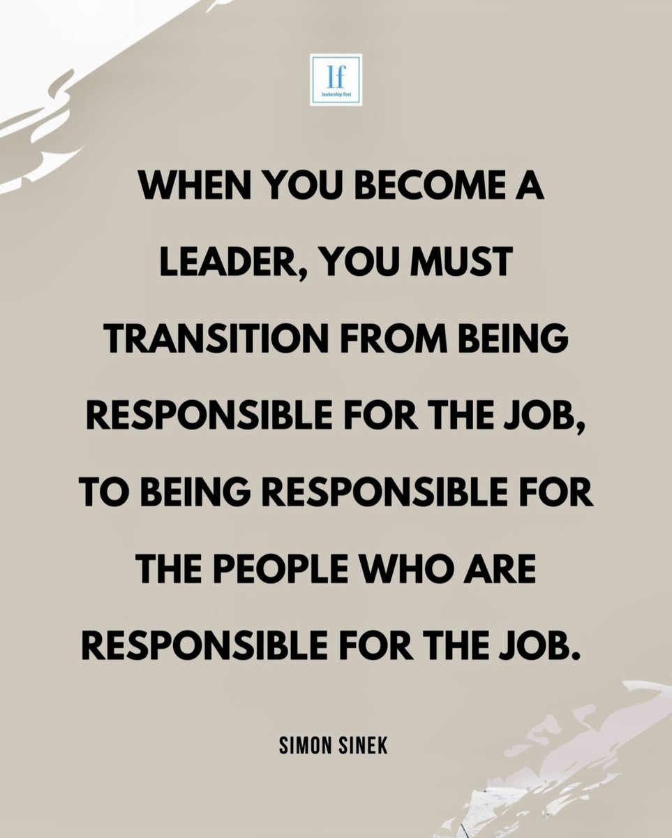 This!! I believe this is the hardest lesson for middle managers to learn.

I coach many leaders who are walking through the chaos of their middle manager learning this lesson.

I was there. I experienced it first hand.

#leadership #leadershiplessons #leadwithpeople