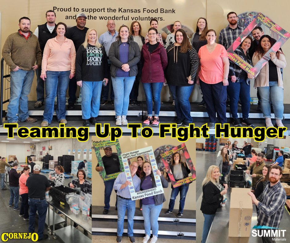 Last week, the #CornejoCrew and Summit Finance Group teamed up for two days of volunteering at <a href="/KansasFoodBank/">Kansas Food Bank</a>. Together, we packaged 2,059 meals for chronically hungry children in the Wichita area. We're thankful for the opportunity &amp; ability to give back to our community.