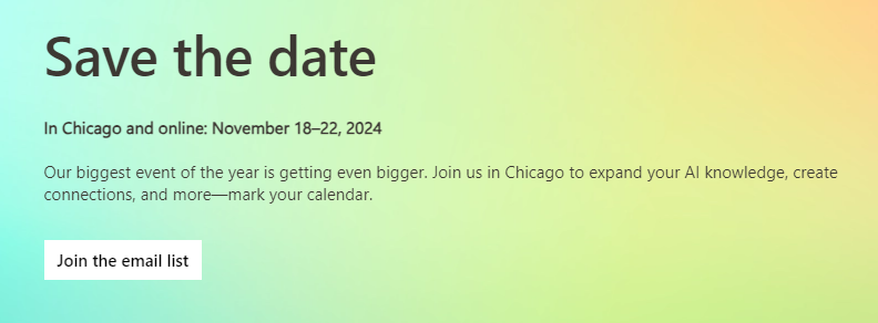 #MSIgnite info just released! It looks like there will be a trip to Chicago this year ! ignite.microsoft.com/en-US/home
