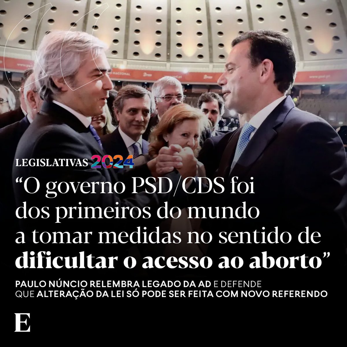 Dizem isto de peito cheio, carregados de orgulho, encostadinhos aos mais fanáticos religiosos e à extrema-direita, como se regredir nos direitos das mulheres fosse motivo de orgulho.
- Tem é uma coisa boa; só vota nisto quem quer.