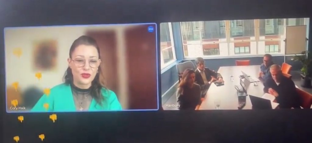 Dixon abruptly ended the meeting saying it was “impossible to ignore the emojis” that staff posted while chief digital officer Cory Haik was speaking.