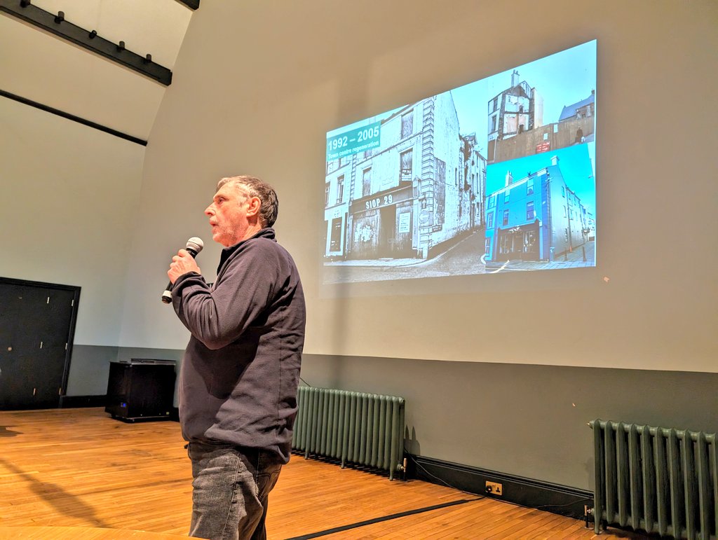 MEMckeague's tweet photo. Two organisations with a huge amount of impact already are @_GALERI_ in Caernarfon and @londonderryICT. Both demonstrate why we should be investing in more #socent like them if we want to turn around struggling town and city centres. #heritagedevelopmenttrusts @ArchHFund https://t.co/7RHlWmFBVX