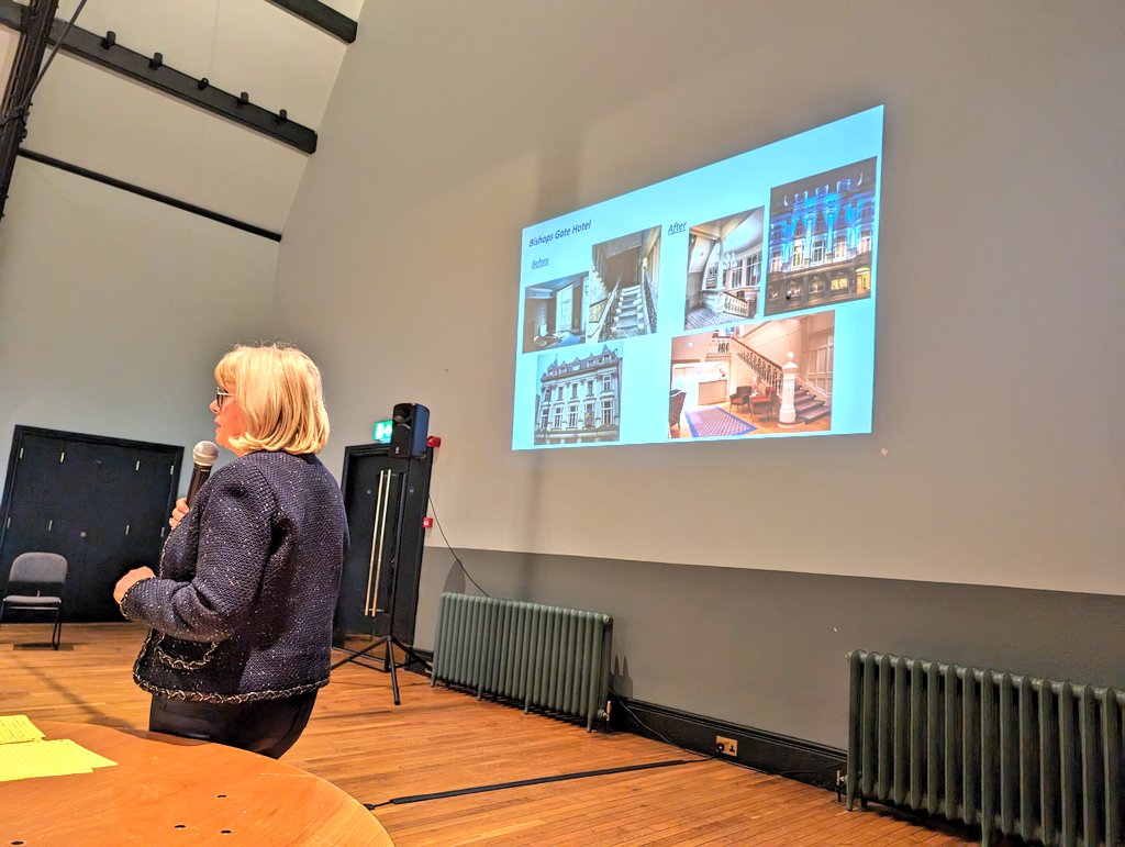 MEMckeague's tweet photo. Two organisations with a huge amount of impact already are @_GALERI_ in Caernarfon and @londonderryICT. Both demonstrate why we should be investing in more #socent like them if we want to turn around struggling town and city centres. #heritagedevelopmenttrusts @ArchHFund https://t.co/7RHlWmFBVX