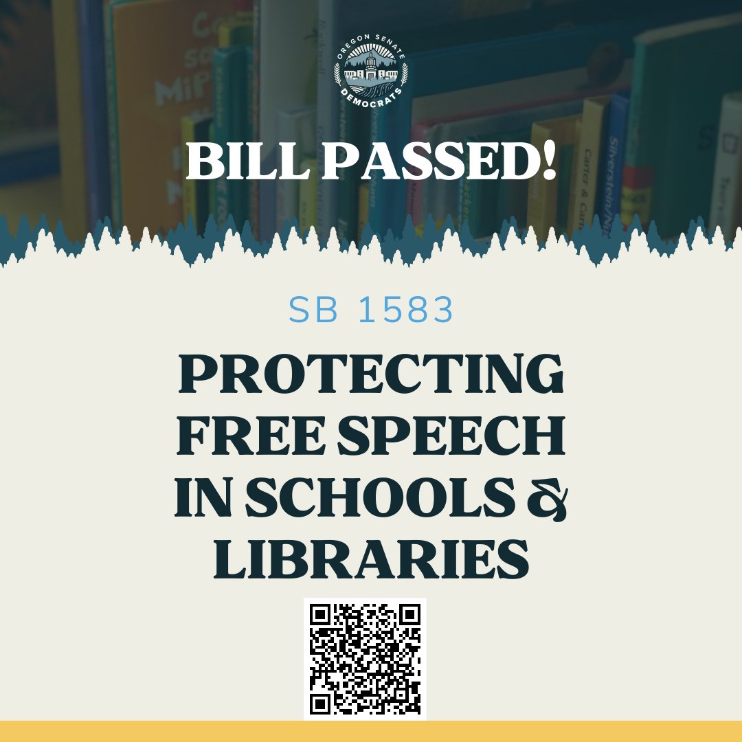 “All kids deserve the opportunity to see themselves, their families, and members of their community represented in the books they read. Oregonians should get to decide what they read, not political agendas.” - Sen. @LewFrederick Learn more: tinyurl.com/y3d24hjp #orpol #orleg