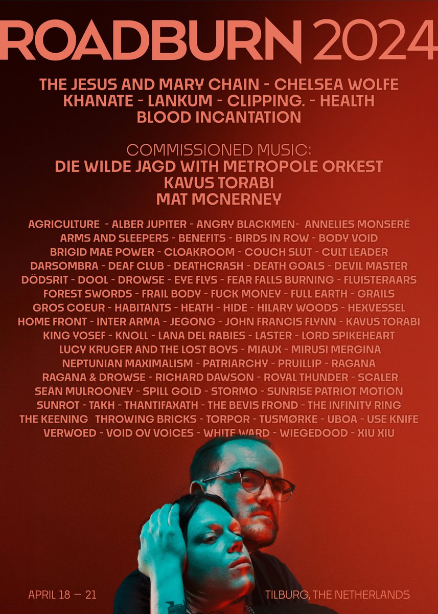 We’re extremely proud the Roadburn 2024 line up - here it is in full. As we have said before, this year's Roadburn reflects our very own “underground futurism” approach - to be a showcase for the current underground, inspired by the past but firmly looking into the future as well