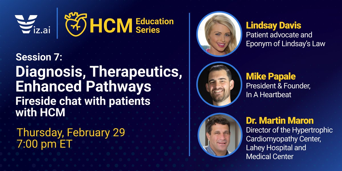 In honor of #HCMAwarenessDay and #AmericanHeartMonth, we're raising awareness about Hypertrophic Cardiomyopathy (HCM). Knowledge is power—know your heart, know your risk! ❤️ Join us tomorrow for a fireside chat with patients with HCM viz.ai/hcm-education-…