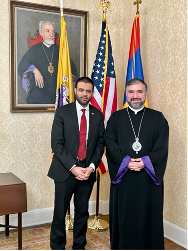 Grateful for an engaging conversation with Bishop Mesrop Parsamyan of the Armenian Church of America. We discussed our support for Armenian Christians and others displaced from Nagorno-Karabakh. The United States will also continue to support the preservation of religious and…