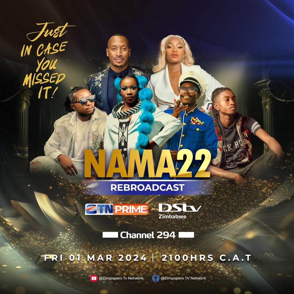Get ready to relive the electrifying moments from the NAMA awards on ZTN Prime TV! Tune in on Friday, March 1st, at 21:00hrs on DSTV Channel 294 for the hottest performances by Tamy Moyo, Baba Harare, and more!!! 
#nama2024