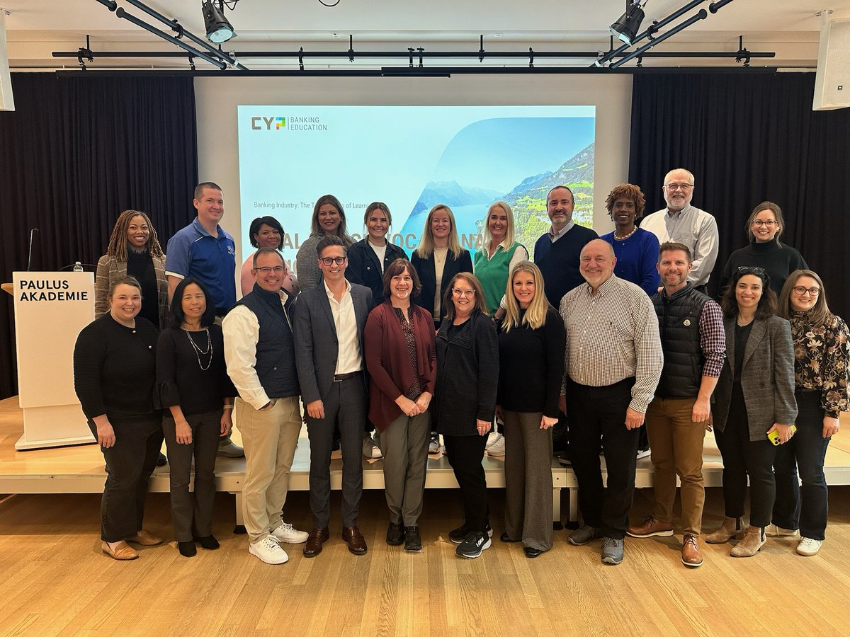 Two-thirds of youth in Switzerland choose to participate in an apprenticeship.

Today, members of the CEMETS iLab Indiana Industry Committee visited CYP, a banking apprentice training center, to hear more about their work and the experiences of apprentices. #CEMETS #iLabIndiana