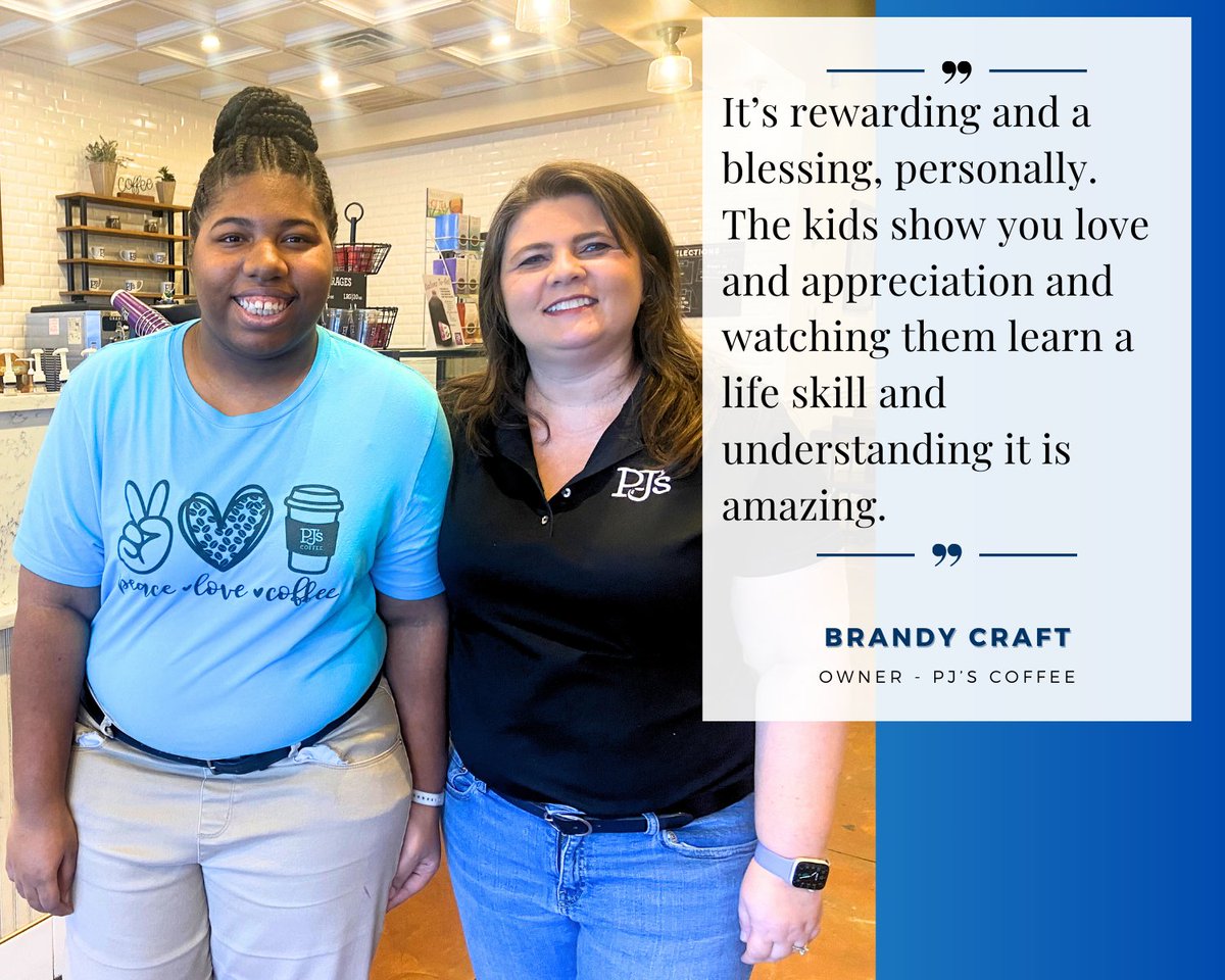 Jada Gatson and four other PIVOT students have interned at PJ’s Coffee over the last few years. Owner Brandy Craft said the program is a hidden gem and she encourages other businesses to consider partnering with PIVOT. #powerofpublicschools #powerofbossierschools