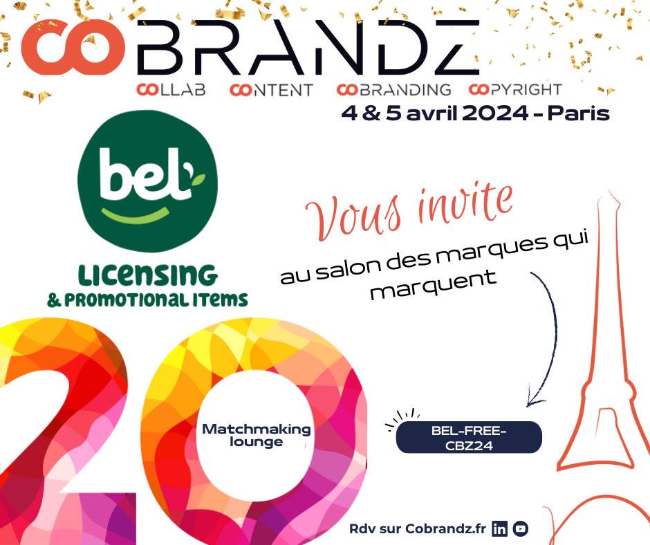 Retrouvez-nous les 4 et 5 avril à <a href="/Kazachok_LE/">Cobrandz</a> pour parler #licensing avec #lavachequirit #babybel ou #pompotes #cobrandz