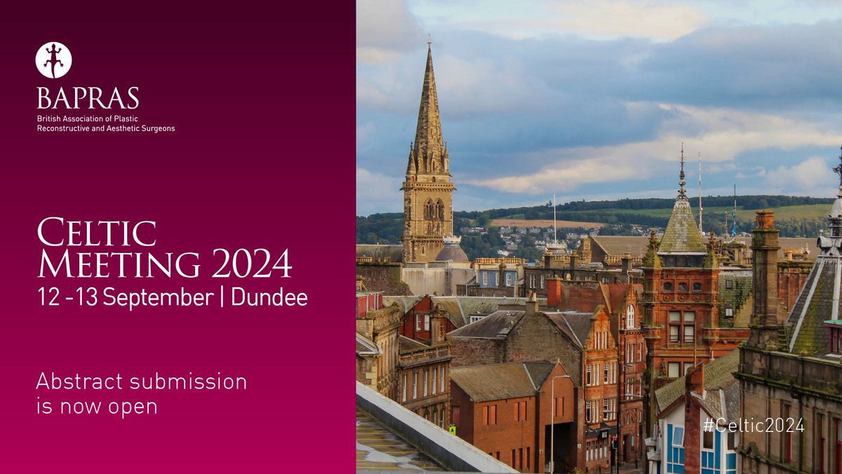 We are delighted to announce that abstract submission for the Celtic Meeting 2024 is now open! This year, Celtic Meeting is will be taking place in Dundee between 12 and 13 September. Submit your work 👇 bapras.eventsair.com/PresentationPo…