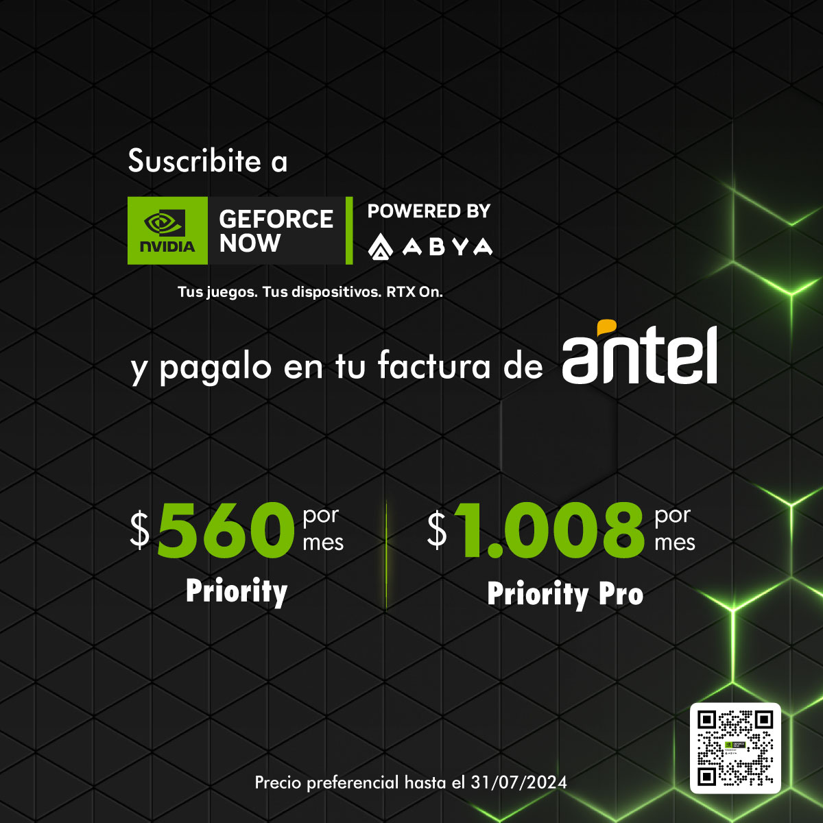 En Antel tenés el mejor entretenimiento. 💻🙌 Suscribite a GeForce Now y aprovechá los descuentos exclusivos para clientes.  + info 👉 abya.com/gfn/downloads