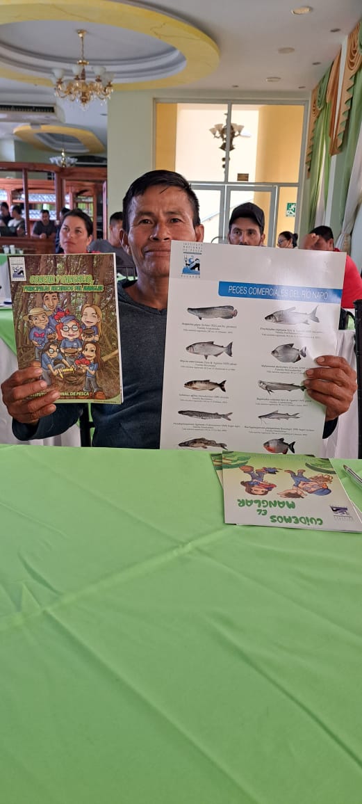 Técnico del @IpiapEcuador participó en la capacitación ofrecida a la Asociación de Pescadores del #RíoNapo, en el cantón #FranciscoOrellanaCoca, gracias a la invitación realizada por la @WCSEcuador al @IpiapEcuador. 

⬇️⬇️⬇️